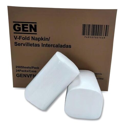 Premium Interfold Pop-Up Dispenser Napkin, 6.5 x 8.3, White, 250/Pack, 24 Packs/Carton in Kuwait