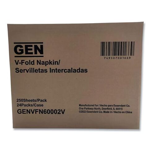 Premium Interfold Pop-Up Dispenser Napkin, 6.5 x 8.3, White, 250/Pack, 24 Packs/Carton in Kuwait