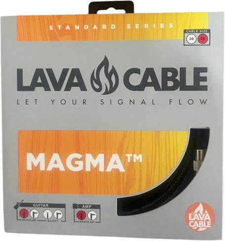 كابلات لافا LCMG25 Magma 25 قدم للآلات الموسيقية/الجيتار/الجهير، كابل عالي الجودة، 1/4 مستقيم - 1/4 مقابس مستقيمة in Kuwait