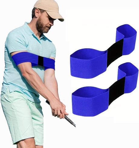 2-Pack Golf Swing Connector Band - Swing Plane Trainer for Arm Sync & Posture Correction, Instant Feedback Aid for Beginners/Pros (Elastic Durable Design) in Kuwait