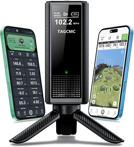 Portable Golf Launch Monitor & Simulator, Mobile Launch Monitor for Golf Swing Analysis,Simulators for Home ，Training & Swing Analyzer, 3D Driving Range, 3D Trajectory& Video Record for iOS/Android in Kuwait