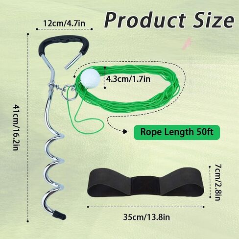 Golf Training Tool,Practice Tool in The Backyard with A Golf Ball & 50 Feet Ball Tavel, Golf Rope Swing Trainer for Improving Swing Form & Accuracy in Kuwait
