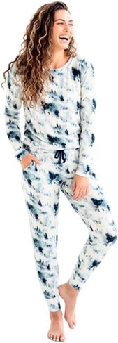 Women’s Long Sleeve Loungewear Set - Soft Stretchy Fabric, Relaxed Fit, Perfect for Family Matching in Saudi Arabia