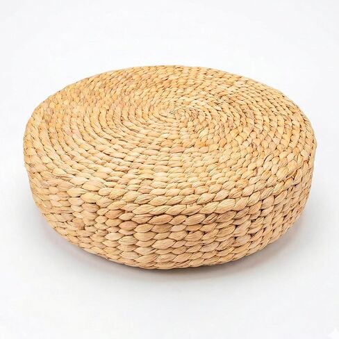 Water Hyacinth Cushion | Non-Slip Exercise & Fitness Mat for Meditation | Natural Rug, Straw Floor Mat for Meditation, Mat for Living Room, Bedroom and More in Kuwait