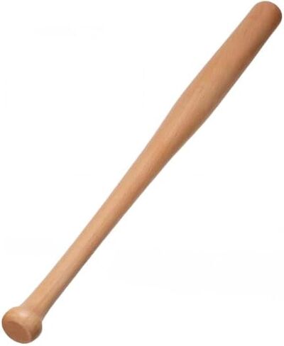 Wood Baseball Bat, Natural Wood, 32 Inches Long in Kuwait