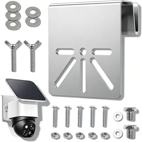 Gutter Mount Bracket Compatible with Eufy Security SoloCam S340/S330/E30 Stainless Steel Holder for Solar Security Camera Mount with Anti-Rust Screws Compatible with IP PTZ Dome Cameras Outdoor Use in Saudi Arabia