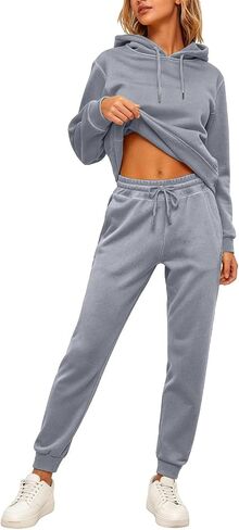 Sweat Suits For Womens 2 Piece Lounge Hoodies Matching Sweatpants Joggers Set Casual Travel Comfy Athletic Sweatsuits in Kuwait