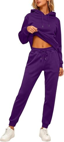 Sweat Suits For Womens 2 Piece Lounge Hoodies Matching Sweatpants Joggers Set Casual Travel Comfy Athletic Sweatsuits in Saudi Arabia