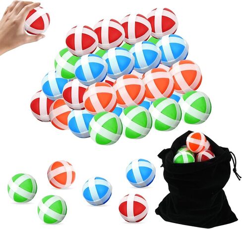 Sticky Balls for Fabric Dart Board,1.33" Non-Toxic Hook and Loop Wiffle Golf Balls,Safe Alternative to Darts for Indoor Outdoor Throwing Play,Party Family Toys with Storage Bag in Kuwait