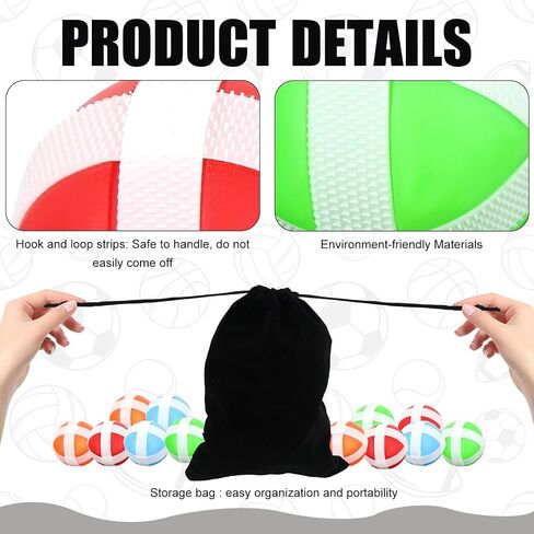 Sticky Balls for Fabric Dart Board,1.33" Non-Toxic Hook and Loop Wiffle Golf Balls,Safe Alternative to Darts for Indoor Outdoor Throwing Play,Party Family Toys with Storage Bag in Kuwait
