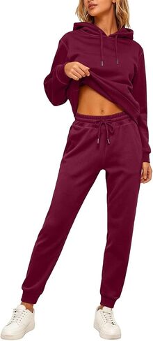 Sweat Suits For Womens 2 Piece Lounge Hoodies Matching Sweatpants Joggers Set Casual Travel Comfy Athletic Sweatsuits in Saudi Arabia