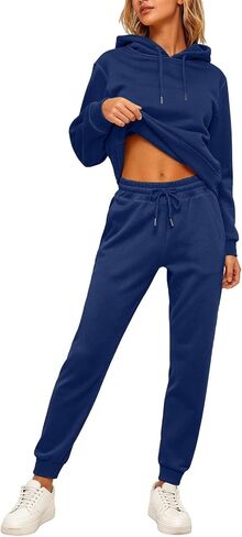 Sweat Suits For Womens 2 Piece Lounge Hoodies Matching Sweatpants Joggers Set Casual Travel Comfy Athletic Sweatsuits in Saudi Arabia