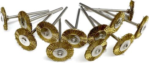 Foredom Mounted Brush, Brass Wire, 19Mm, 2.35Mm, 3/32" shank- 12 pack in Kuwait