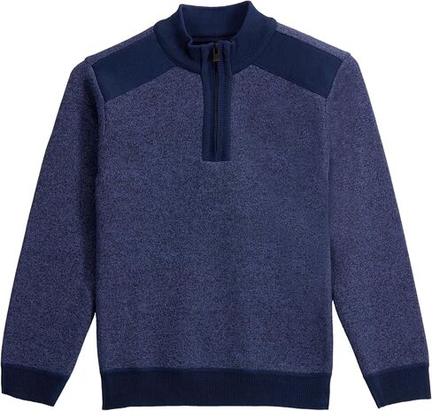 X Ray Boys (6-12) Quarter Zip Fleece Flannel Lining Sweater و Classic Fit Mock Neck Knit Sweater for Fall and Winter in Kuwait