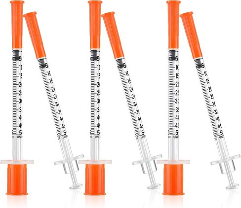 Ezoon 100 Pack U-100 0.5ml/cc 30G 5/16" (8mm) Lab Liquid Measurement | Individually wrapped, Laboratory use, Industrial use only in Kuwait