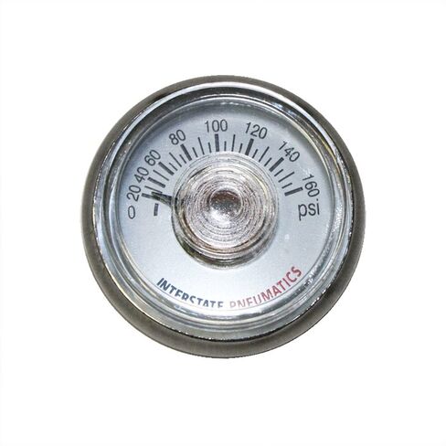 Replacement 160 PSI 1.25 Inch Diameter 1/8 Inch NPT Pressure Gauge for Interstate Pneumatics G2100-160 in Kuwait