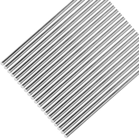 20Pcs 5mm x 406mm 304 Stainless Steel Round Rods | Metal Shaft, Smooth Rods for Industry, Metal Working Hobbies ＆ DIY Craft in Kuwait
