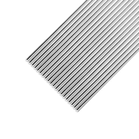 20Pcs 5mm x 406mm 304 Stainless Steel Round Rods | Metal Shaft, Smooth Rods for Industry, Metal Working Hobbies ＆ DIY Craft in Kuwait
