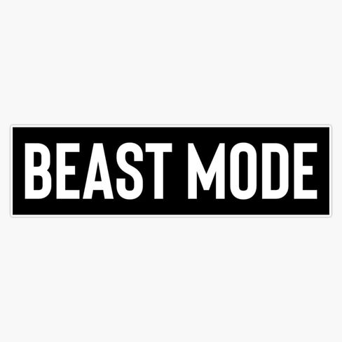 Beast Mode Art Fitness Gym Exercise Sticker Bumper Sticker Vinyl Decal 5" in Kuwait
