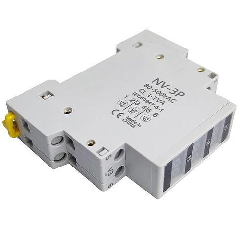 1Pc Din Rail Voltage Meter AC 80-500V Single Three Phase Modular Voltmeter Indicator LED Digital Display Detector NV-1P NV-3P(NV-3P) in Kuwait