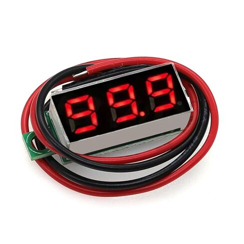 1pc 0.36 inch 0.28inch 2 Wire 0-30V / 3 Wire 0V-100V Voltmeter Digital Meter Variable Precision Electric Quantity Display Element(Red Display,3 Wire,0.28 inch) in Kuwait