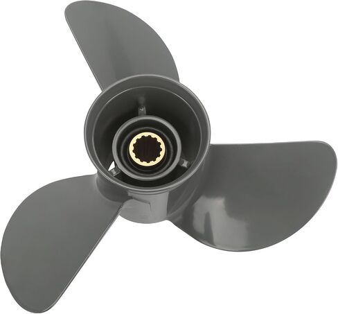 مروحة القارب الخارجية 11 1/4 × 13 متوافقة مع محركات هوندا 35-60HP 13 أسنان خدد 11.25x13 ألومنيوم 3 شفرات RH استبدال 58130-ZV5-000ZA in Kuwait