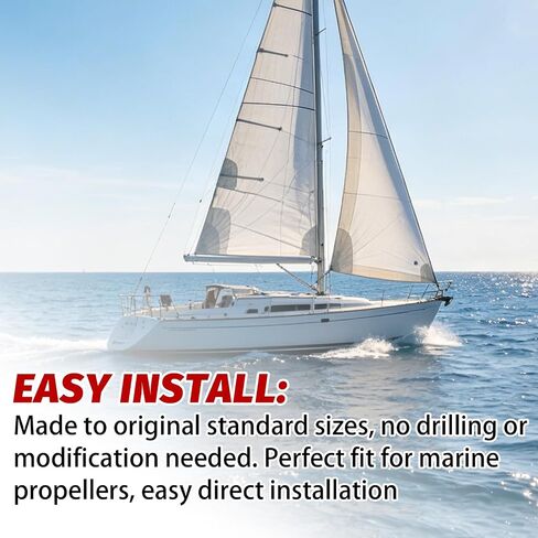 مروحة القارب الخارجية 11 1/4 × 13 متوافقة مع محركات هوندا 35-60HP 13 أسنان خدد 11.25x13 ألومنيوم 3 شفرات RH استبدال 58130-ZV5-000ZA in Kuwait