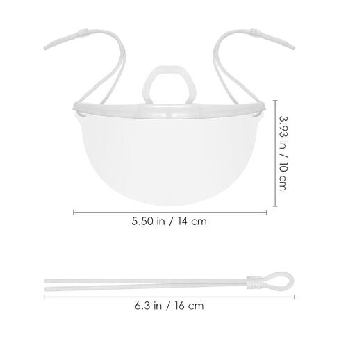 20PCS Reusable Clear Face Mask Professional Transparent Sanitary Cover Anti-Fog Face Shield Nose Mouth Cover Open Face Guard for Restaurants, Food Truck, Hotels, Mall, Beauty salons, Barber Shops in Kuwait
