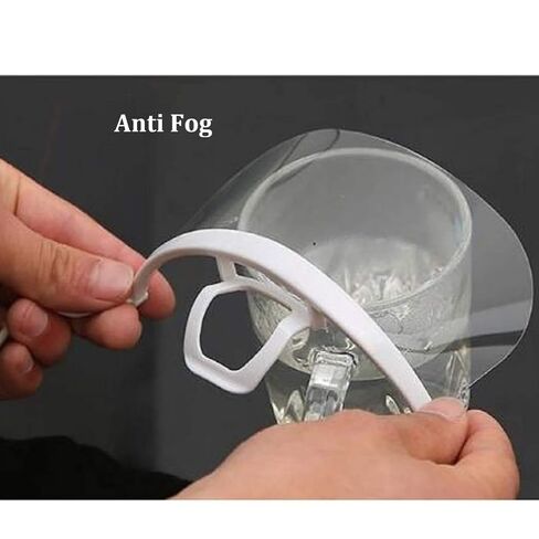 20PCS Reusable Clear Face Mask Professional Transparent Sanitary Cover Anti-Fog Face Shield Nose Mouth Cover Open Face Guard for Restaurants, Food Truck, Hotels, Mall, Beauty salons, Barber Shops in Kuwait
