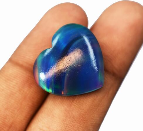 قطع القلب الطبيعي Doublet Opal 18.30 قيراط حجم الخاتم أحجار كريمة فضفاضة معتمدة in Kuwait