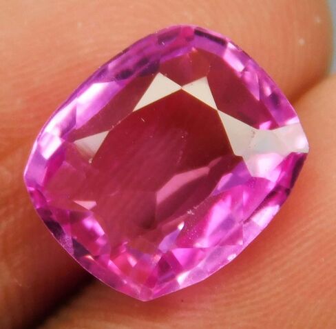 Loose PINK Ceylon Sapphire NATURAL Gemstone 5.15 Ct Cushion Cut AAA+ CERTIFIED in Kuwait