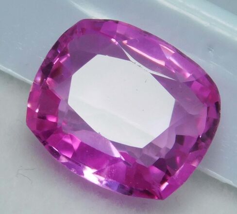 Loose PINK Ceylon Sapphire NATURAL Gemstone 5.15 Ct Cushion Cut AAA+ CERTIFIED in Kuwait