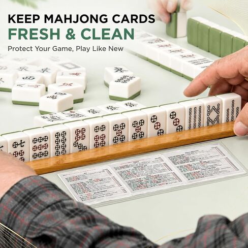 واقي حامل بطاقات Mahjong 2026 لـ NMJL، أكمام بلاستيكية شفافة 4 عبوات، غطاء بطاقة متين، يناسب الحجم الكبير 6 1/8 بوصة × 4 3/4 بوصة in Kuwait