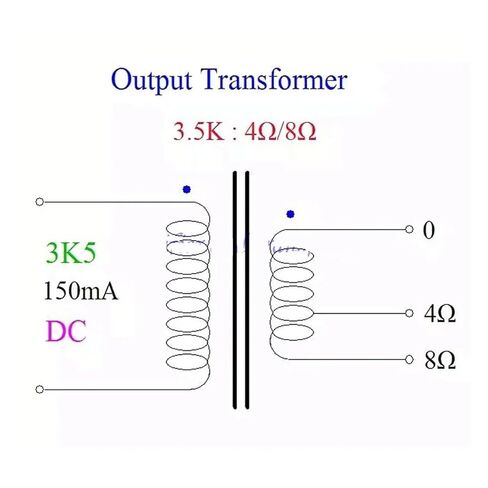 Amplifier Output Transformer 3.5K:4Ω8Ω Single-Ended Output Transformer for 300B, 2A3, EL34, KT88, KT66, 6P6P Tube Power Amplifier, Power 30W in Kuwait