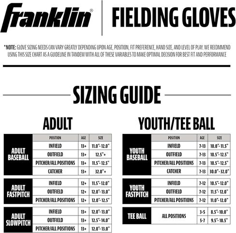 Franklin Sports CTZ5000 Baseball Gloves - Adult + Youth Fielding Gloves + Catcher's Mitts - Multiple Styles + Colors in Kuwait