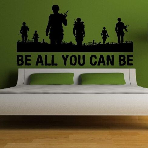 ملصق جداري اقتباس الجيش "be All You can be" ملصق جداري فني من الفينيل لتزيين جدران المنزل in Kuwait