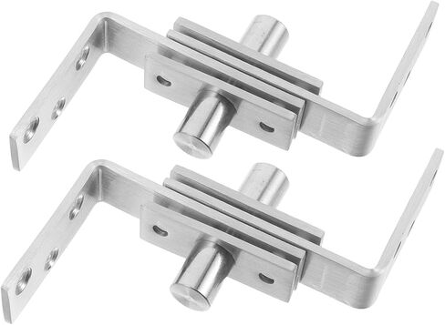 NUOBESTY 2pcs Heavy Duty Stainless Steel Invisible Door Hinges with Concealed Pivot Shafts for Wood and Metal Doors Anti-Theft Suitable for Interior and Security Applications in Kuwait