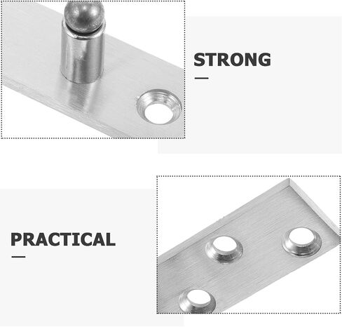 NUOBESTY 2pcs Heavy Duty Stainless Steel Invisible Door Hinges with Concealed Pivot Shafts for Wood and Metal Doors Anti-Theft Suitable for Interior and Security Applications in Kuwait