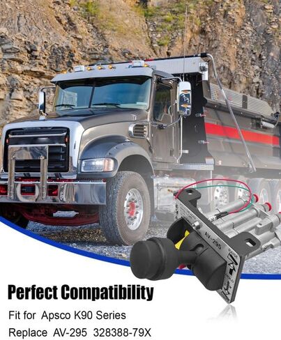 PTO Hoist Air Shift Control Valve Fit for Apsco K90 Series with PTO Switch Brighter Light Push to Connect Fittings Dump Truck Tipper Hydraulic System Replace AV-295 329358X in Kuwait