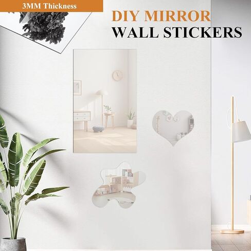 JMIATRY 4PCS Silver Acrylic Mirror Sheets 1/8 Thick,12 x 16 Inch Silver Reflective Acrylic Sheets 3 mm Plastic Mirrors Sheet Panel Mirrors Reflective Plexiglass Sheet for DIY Craft, with Protect Film in Kuwait
