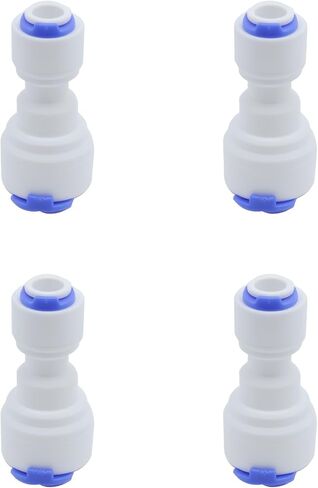 FDXGYH 4 Pcs Quick Straight Connector 1/4 to 3/8 Water Line Adapter Plastic Straight Push Connectors for RO Water Systems Purifiers Filters in Kuwait
