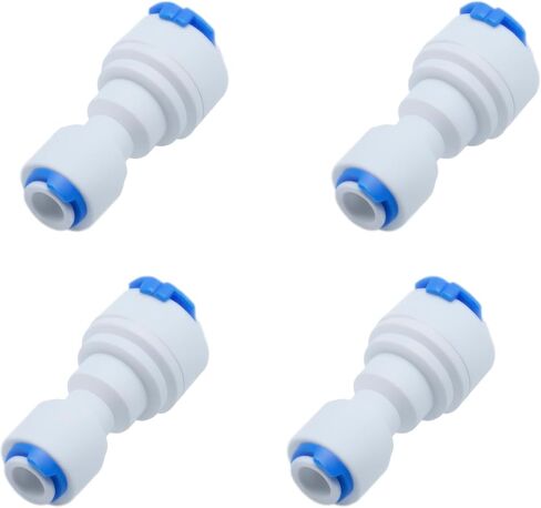 FDXGYH 4 Pcs Quick Straight Connector 1/4 to 3/8 Water Line Adapter Plastic Straight Push Connectors for RO Water Systems Purifiers Filters in Kuwait