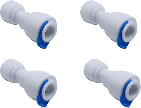FDXGYH 4 Pcs Quick Straight Connector 1/4 to 3/8 Water Line Adapter Plastic Straight Push Connectors for RO Water Systems Purifiers Filters in Kuwait