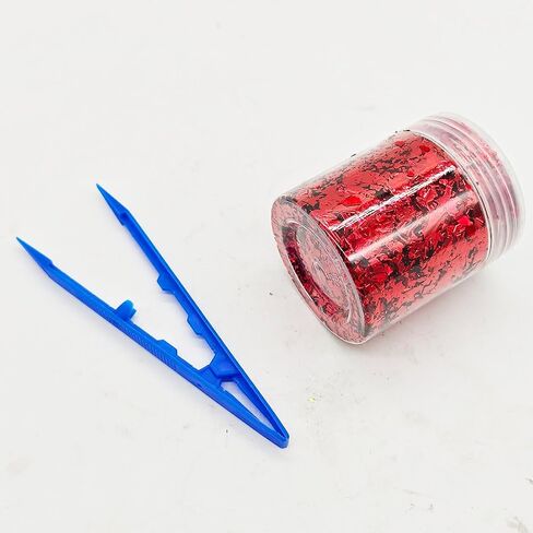 قطع بلاستيكية مقطعة 4 جرام تستخدم لألياف الكربون DIY قطع بلاستيكية ملونة للتزوير لألياف الكربون DIY (أحمر) in Kuwait