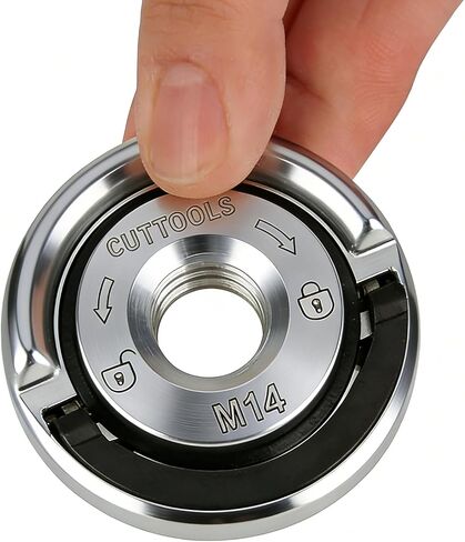 Quick Release Angle Grinder Lock Nut – Tool-Free Disc Change, Secure Grip, Heavy-Duty Steel for Angle Grinder with M14 Spindle (Set of 2) in Kuwait