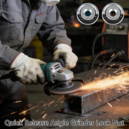 Quick Release Angle Grinder Lock Nut – Tool-Free Disc Change, Secure Grip, Heavy-Duty Steel for Angle Grinder with M14 Spindle (Set of 2) in Kuwait