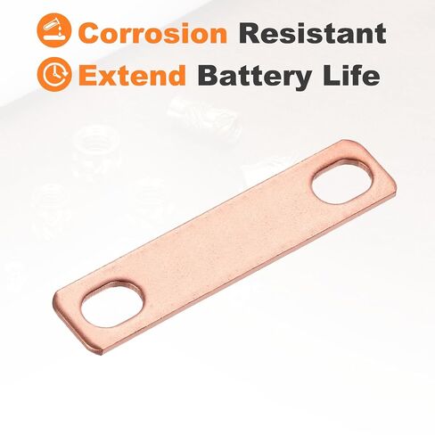 MECCANIXITY 4 Pcs Bus Bars Connector Bus Bar, Hole Spacing 1.57" Thickness 1.5MM for Lithium Battery 3.2V 50Ah 100Ah 280Ah LiFePO4 Cells, Copper Red in Kuwait
