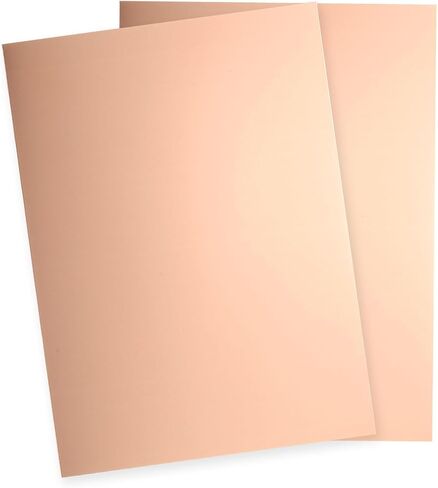 uxcell 2Pcs Pure Copper Sheet, 8" x 6", 24 Gauge (0.5mm) Thickness, Metal Copper Plate with Gloves for Crafting, Modelers, Jewelry, Repairs, Electrical Repairs (Rose Gold) in Kuwait