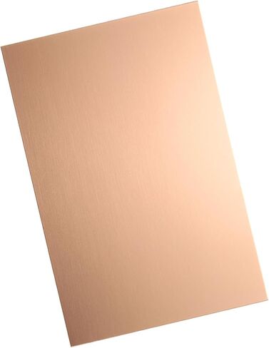 uxcell 2Pcs Pure Copper Sheet, 8" x 6", 24 Gauge (0.5mm) Thickness, Metal Copper Plate with Gloves for Crafting, Modelers, Jewelry, Repairs, Electrical Repairs (Rose Gold) in Kuwait