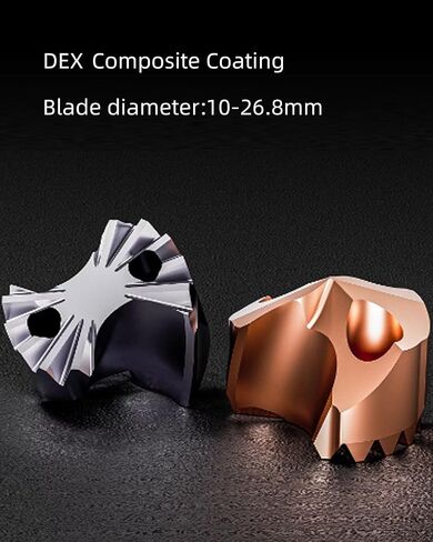 Tungsten Steel Carbide Drilling Insert Saber-Toothed Drill Bit Deep Hole Drilling Tool Holder with Double Hole Internal Cooling (Diameter0.445in/11.3mm) in Kuwait